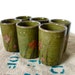 60s Olive Green Japanese Tumblers OMC - Set of Six