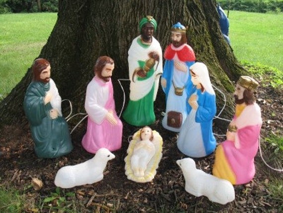 2 foot Miniature Nativity Set of Empire BlowMolds. All the