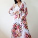 Boho Maxi Dress Long Sleeves Flower Print : Asian Blend Flower Girl Collection