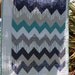 Handmade Chevron Design Lap/Baby Quilt- Lotta Jansdotter and linen