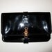 RESERVED Vintage Meyers Handbag Clutch Shiny Black with Beautiful Goldtone Lock