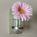 Green - Rustic Style Wall Hanger Mason Jar Vase - Cottage Style - Handmade
