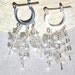 Quartz Crystal Earrings on Silver Hoops ID 225