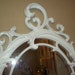 Shabby cottage chic white baroque girl nursery wedding decor Syroco wall Mirror