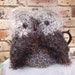 Chocolate & cream Owl teapot cozy