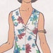 70's Sewing Pattern Simplicity 6344 Miss Deep V Neckline Dress Maxi Designer Fashion Size 12 Bust 34 Complete Uncut