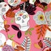 CUSTOM LISTING for LAUREN, Large Pouf/Ottoman, made from Alexander Henry's Folklorico Jardin De Los Muertos Fabric