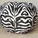 Super Fun Zebra Stripes, Medium Size Pouf/Ottoman