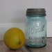 Pint Size Aqua Blue Ball Jar w/ Zinc Lid