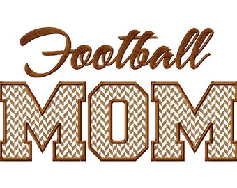 Football Mom Applique Machine Embroidery Design - 3 Sizes