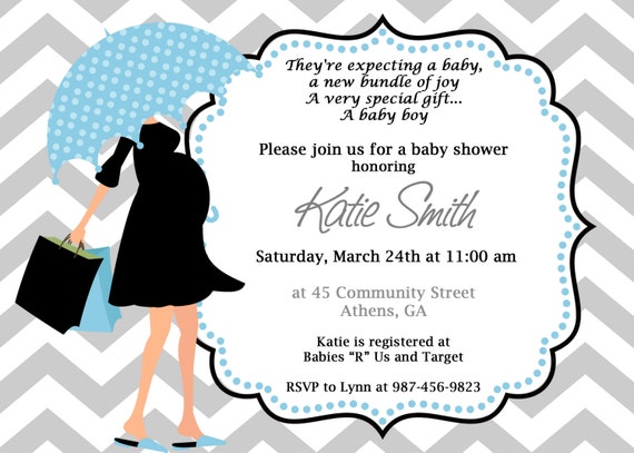 DIY Modern Mom Printable Baby Shower Invitation. Printable Baby Boy ...