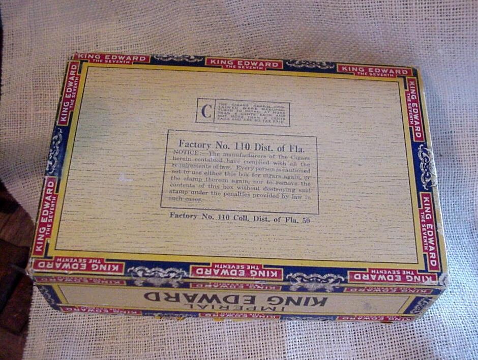 Vintage Cigar Box Imperial King Edward the Seventh Cigar Box