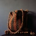Vintage Harvest Eco Tote Moss Green Rust Pumpkin Burnt Orange Macrame Rope Weave Autumn Spice