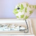 Woodland Green and Cream Leaf Stuffed Bird, Home Decor,Office Decor, Nursery,Child's Room Decoration