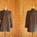 vintage coat / charcoal grey peacoat / city life / large