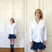 Vtg 80s 90s Diane von Furstenberg White Shirt / Button Down Blouse