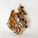 Amber, orange and green stone brooch by Exquisite of England