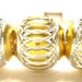 15 Gold 12mm Silver Carved Beads - Pandora Size Hole