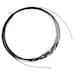 black cable necklace, stainless steel, 3pcs
