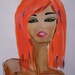 Abstract ORANGE HAIr GIRL Original Acrylic POP Painting