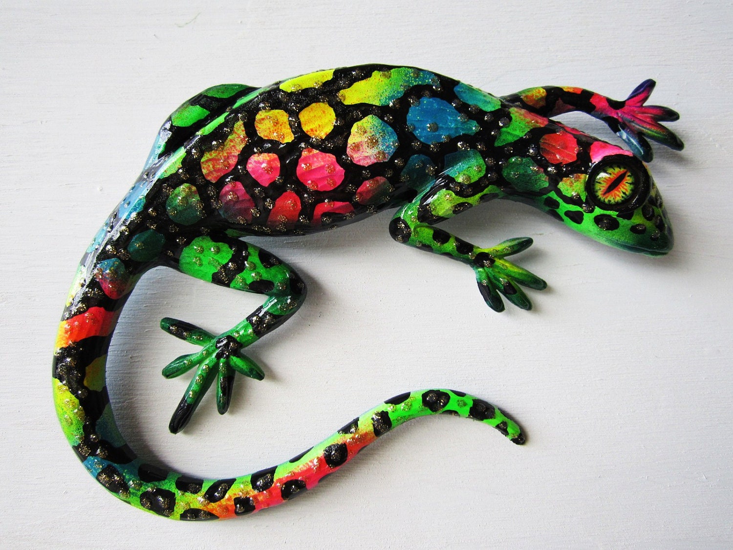  Reptile art  wall decor whimsical lizard sculpture