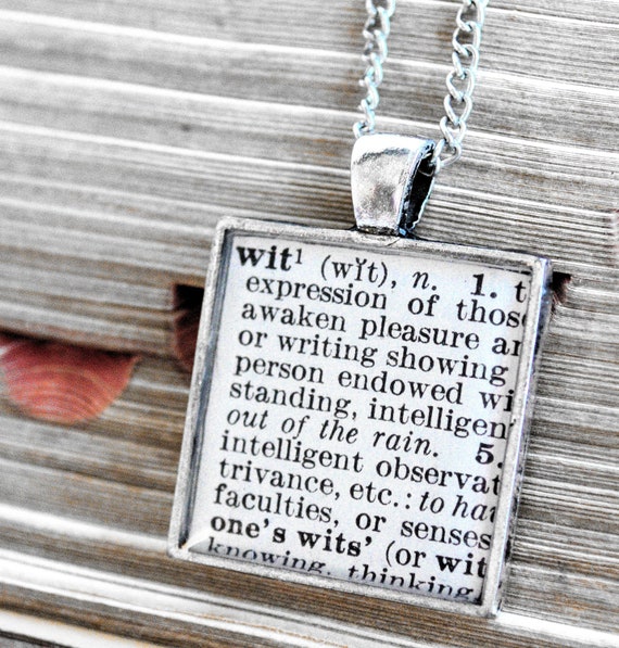 Items similar to Custom Order Dictionary Pendant PICK THE WORD on Etsy