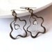 Glass clear beads ice earrings copper wire jewelry dangle earrings Amoeba