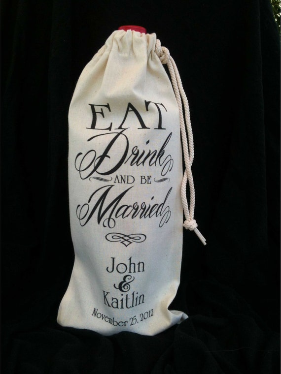 personalised wine bag