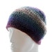 Crochet beanie hat, men's or women's crochet hat, wool-blend hat, woodland tweed hat, winter fashion, medium to large hat