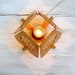 Side Table Lamp, Bedside table lamp, Mid century modern light fixture, Danish style wood lamp, Cottage decor, Autumn Gold
