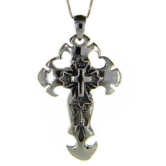 Cross Pendant Holy CROSS IN CROSS sterling silver by jewelkingthai