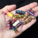 13 Fiber Beads - Sparkling Fiber Bead Sampler Set - Rainbow Mixture