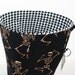 Skeleton Boogie Project Bag for Knitting, Spinning, Crochet, Cord Lock, Square Bottom, Supply Clip