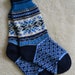 NORWEGIAN Scandinavian Hand Crafted 100% wool socks, M/L, folk art, Snowflake