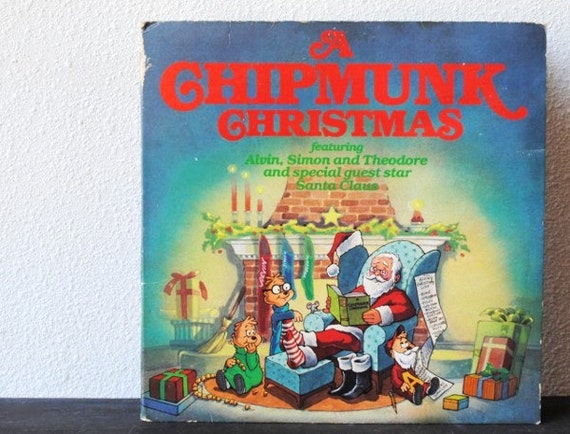 Alvin & The Chipmunks Christmas LP Record by vintageeclecticity