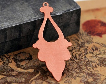 12 Chandelier Drop Copper Blank - Raw Copper 24 Gauge - Copper Stamping Blank