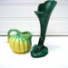 Small vase,small pitcher,vintage,ceramic,minis, collectibles,green