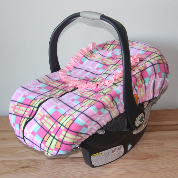 Winter Infant Car Seat Cover Pink Aqua Black Winter Infant Car Seat Cover Pink Aqua Black