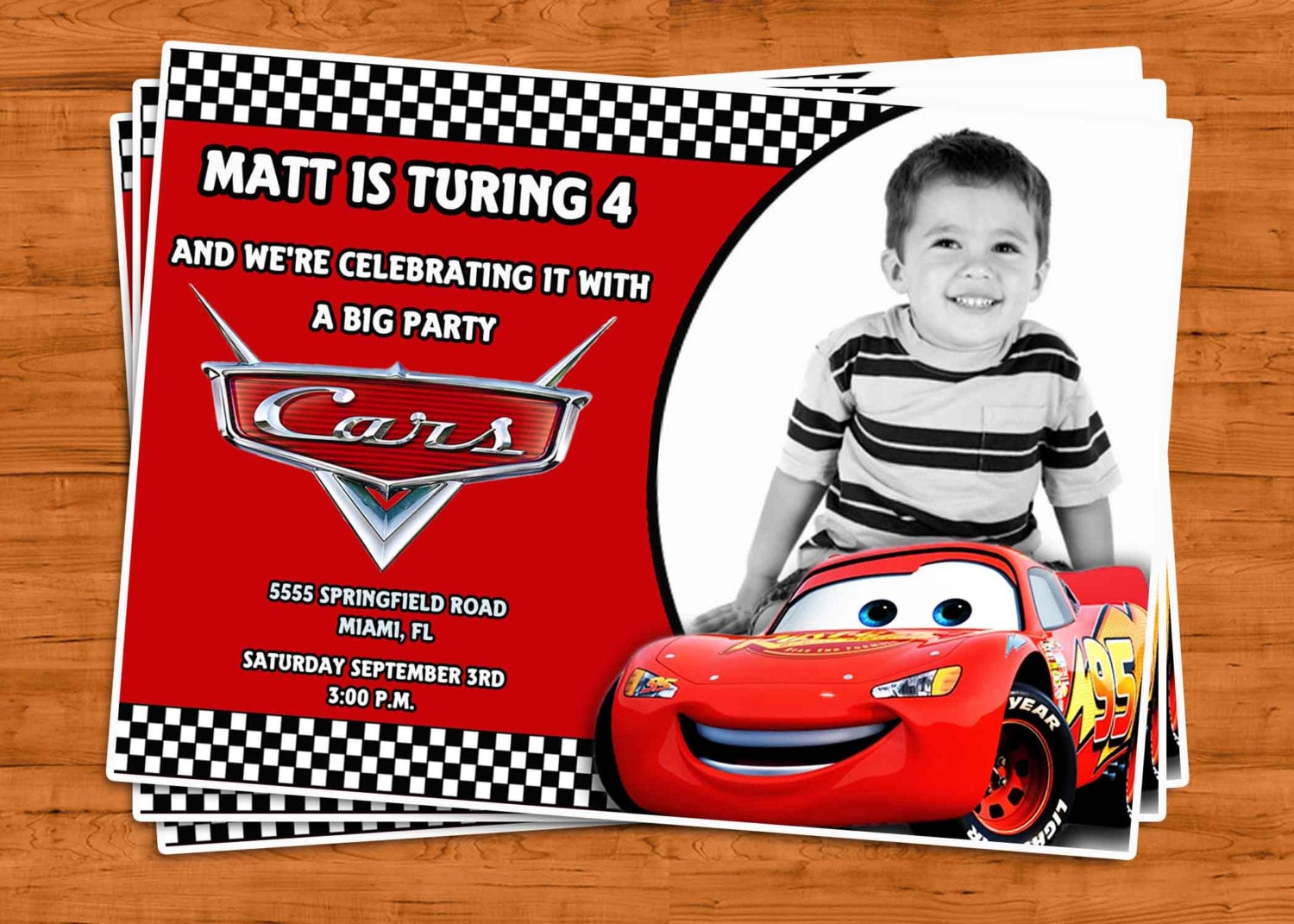 Printable Cars Birthday Invitations 9