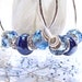 Blue Sapphire Hoop Earrings with Crystals and Rhinestones