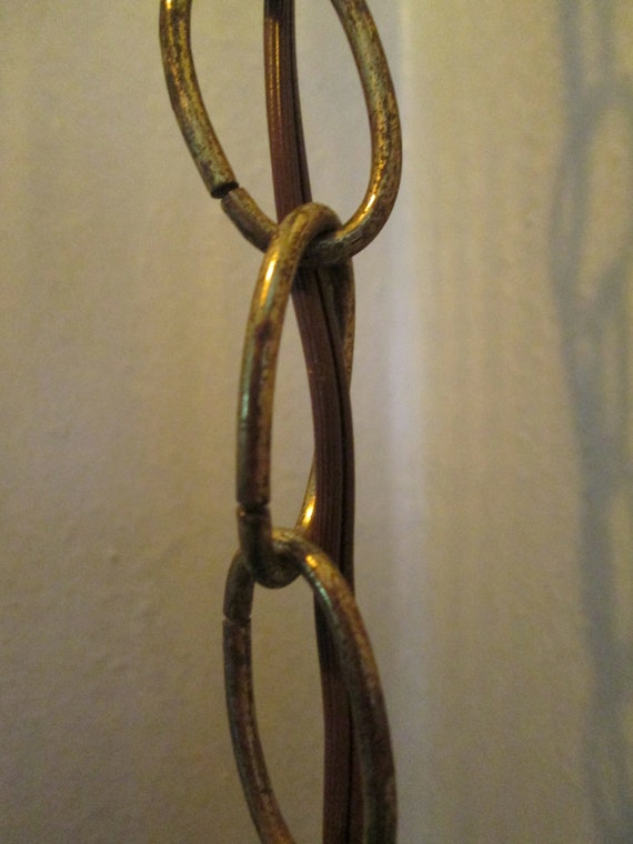 Swag LampVintage/Retro Amber Globe with Pull Chain