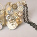 OOAK Steampunk Butterfly Pendant Necklace antique watch parts with antique gold chain Steampunk cog necklace