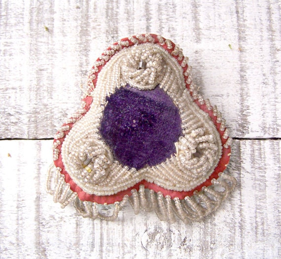 Antique Iroquois Beaded Pin Cushion by AandNmercantile on Etsy