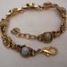 vintage bracelet, bronze color, multi-color thermoset stones