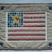 Americana flag cross stitch, rustic country style wall art