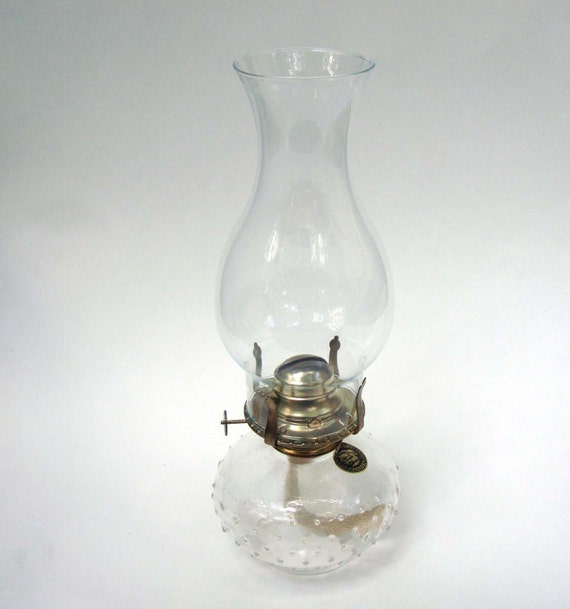 VIntage Lamplight Farms Hobnail Oil Lamp Hurricane Kerosene
