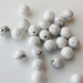 White Howlite with Grey Veins - 6mm round, high quality - 25 beads