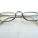 Vintage Half Eye Reading GLASSES Clear Green Grey Gray Frames Cateye