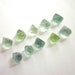 Fluorite Octahedrons Blue Green Natural Raw Rough Bulk Lot of 10 Stones 12-14mm (Lot No. 925)