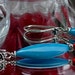Elegant Blue Heaven Turquoise and Silver dangle earrings OOAK Sterling Silver Details